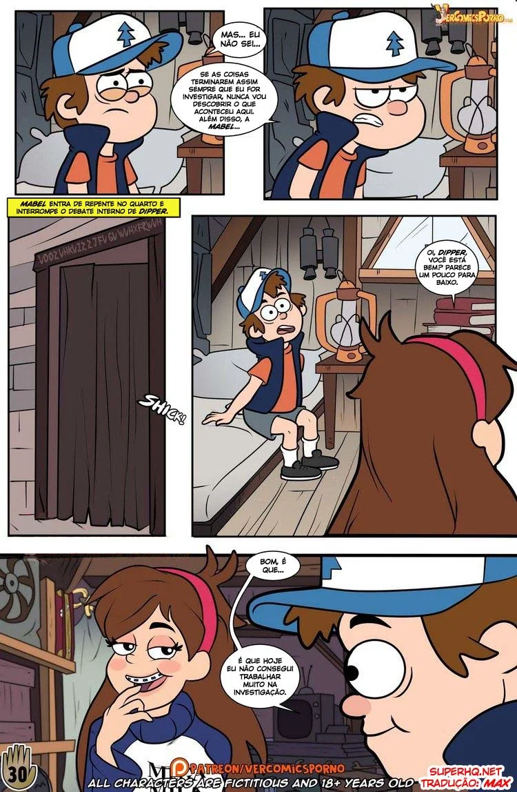 Putaria em Gravity Falls: Um Verão de Mistérios VL.3 - Piranhas e Pirocas em HQ Brasileiro