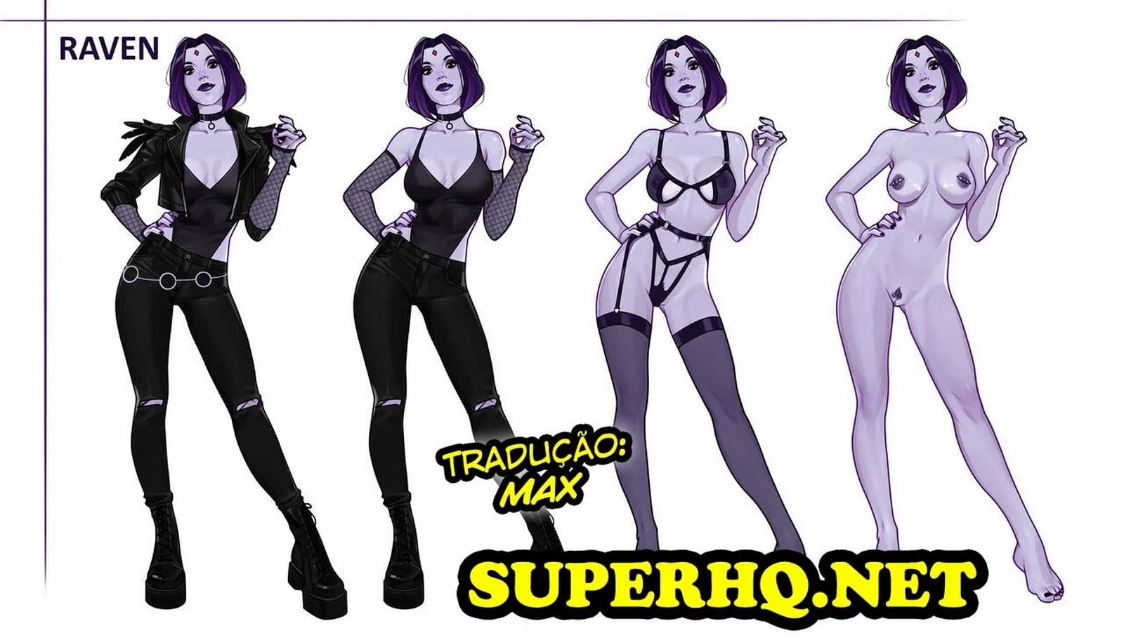 Ravena Piranha: Massagem Erótica do Mutano em Hentai HQ Brasileiro