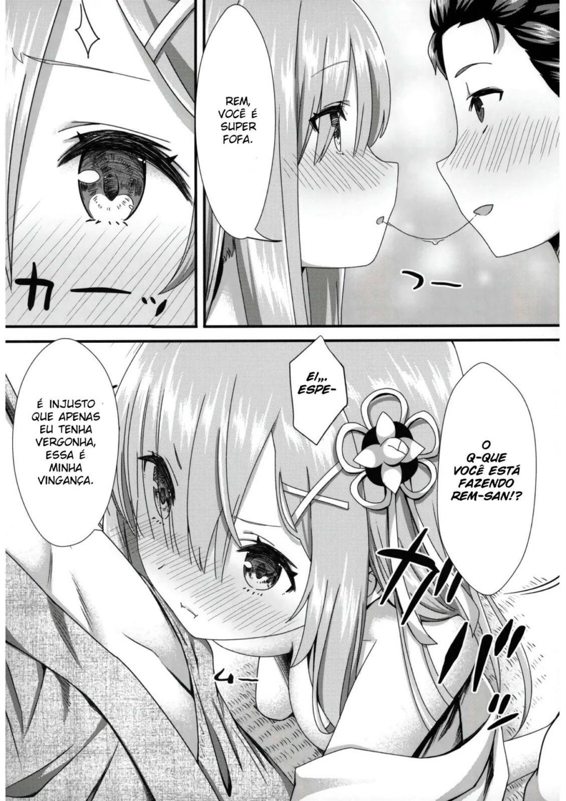 Rem e Subaru: A Piranha da Mansão dando sua buceta para a Rola do Amante" em HQ Brasileiro!