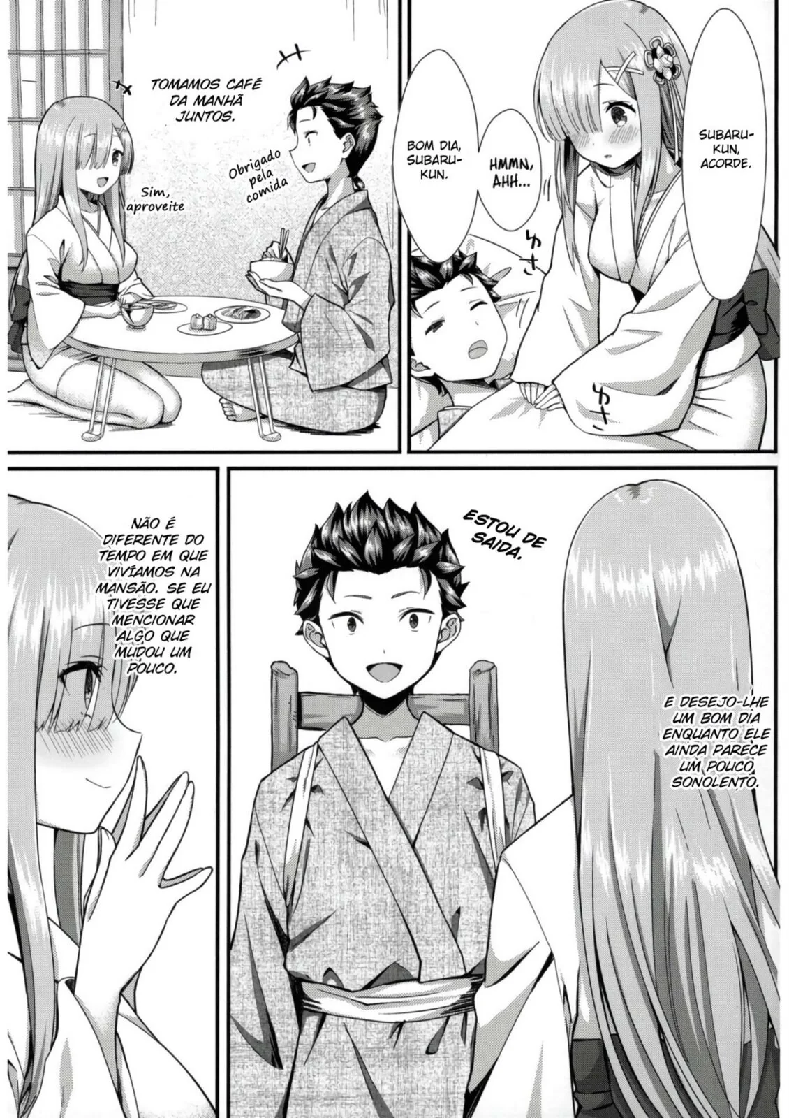 Rem e Subaru: A Piranha da Mansão dando sua buceta para a Rola do Amante" em HQ Brasileiro!