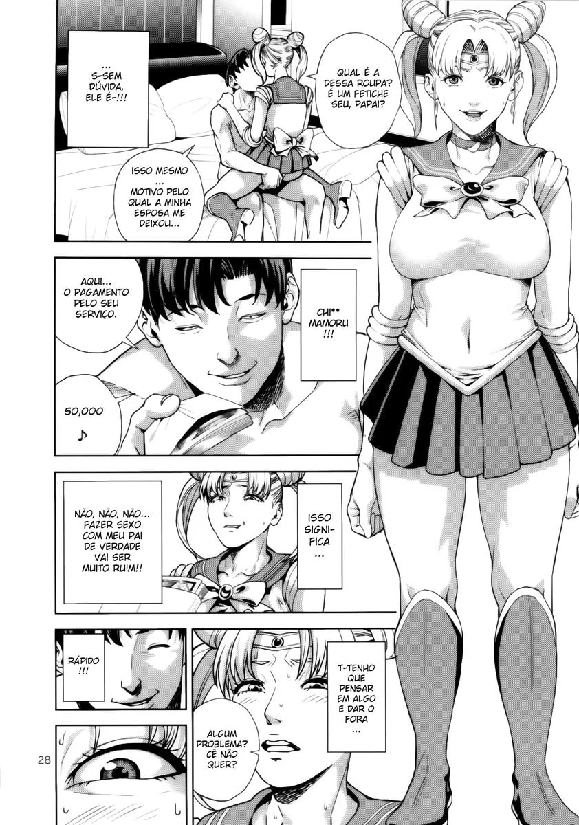 Sailor Moon Piranha Fazendo Sexo Por Dinheiro em Hentai HQ