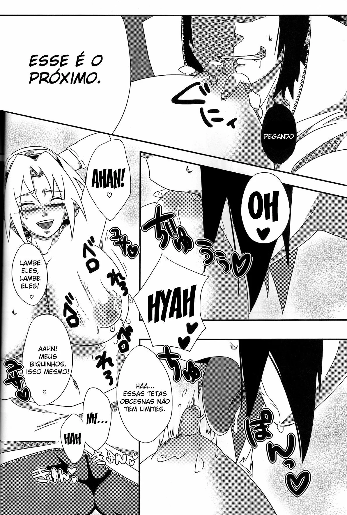 Sakura a Piranha de Sasuke: Putaria entre shinobis em hentai HQ Brasileiro