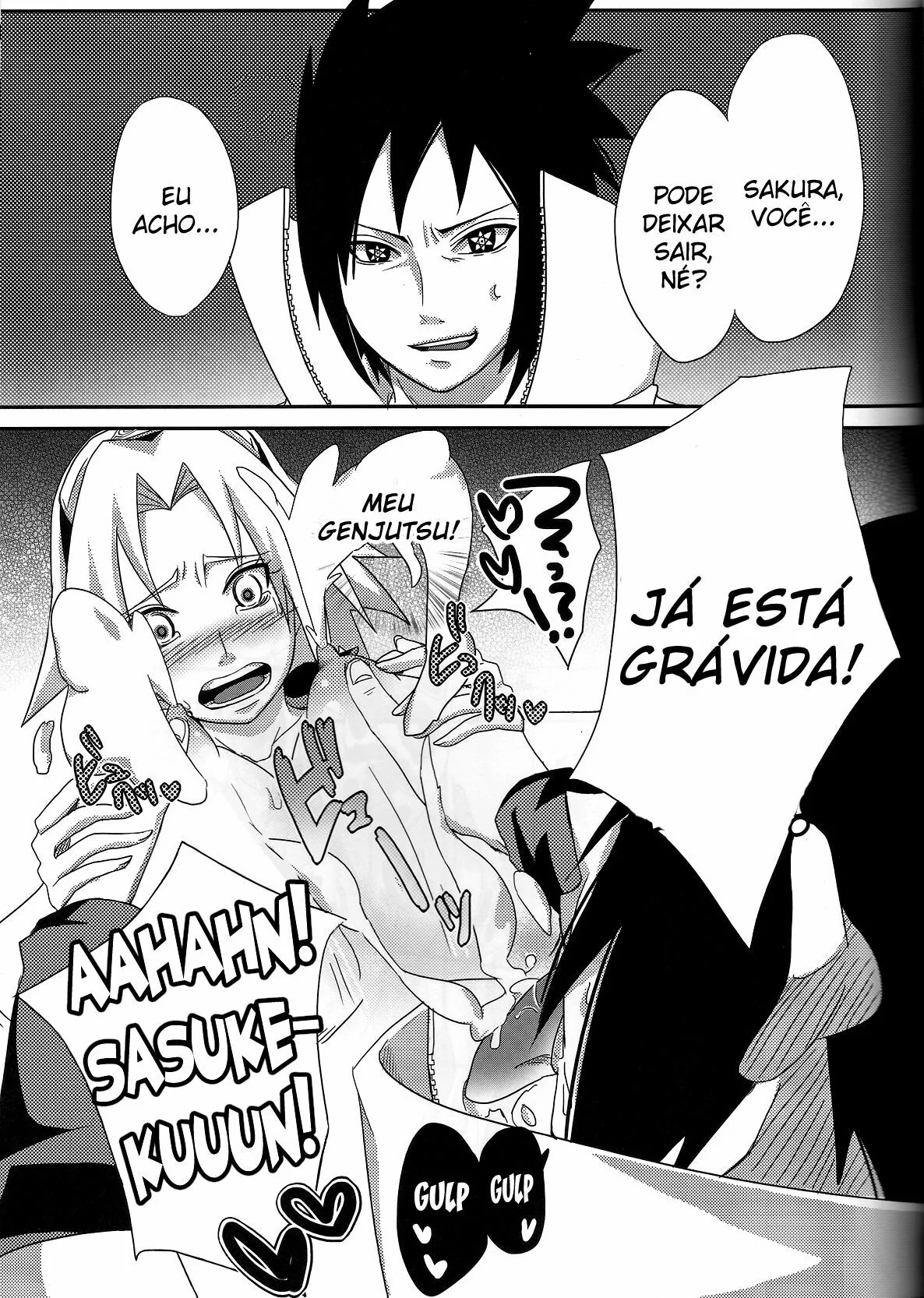 Sakura a Piranha de Sasuke: Putaria entre shinobis em hentai HQ Brasileiro