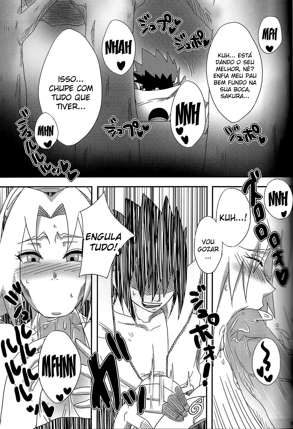 Sakura a Piranha de Sasuke: Putaria entre shinobis em hentai HQ Brasileiro