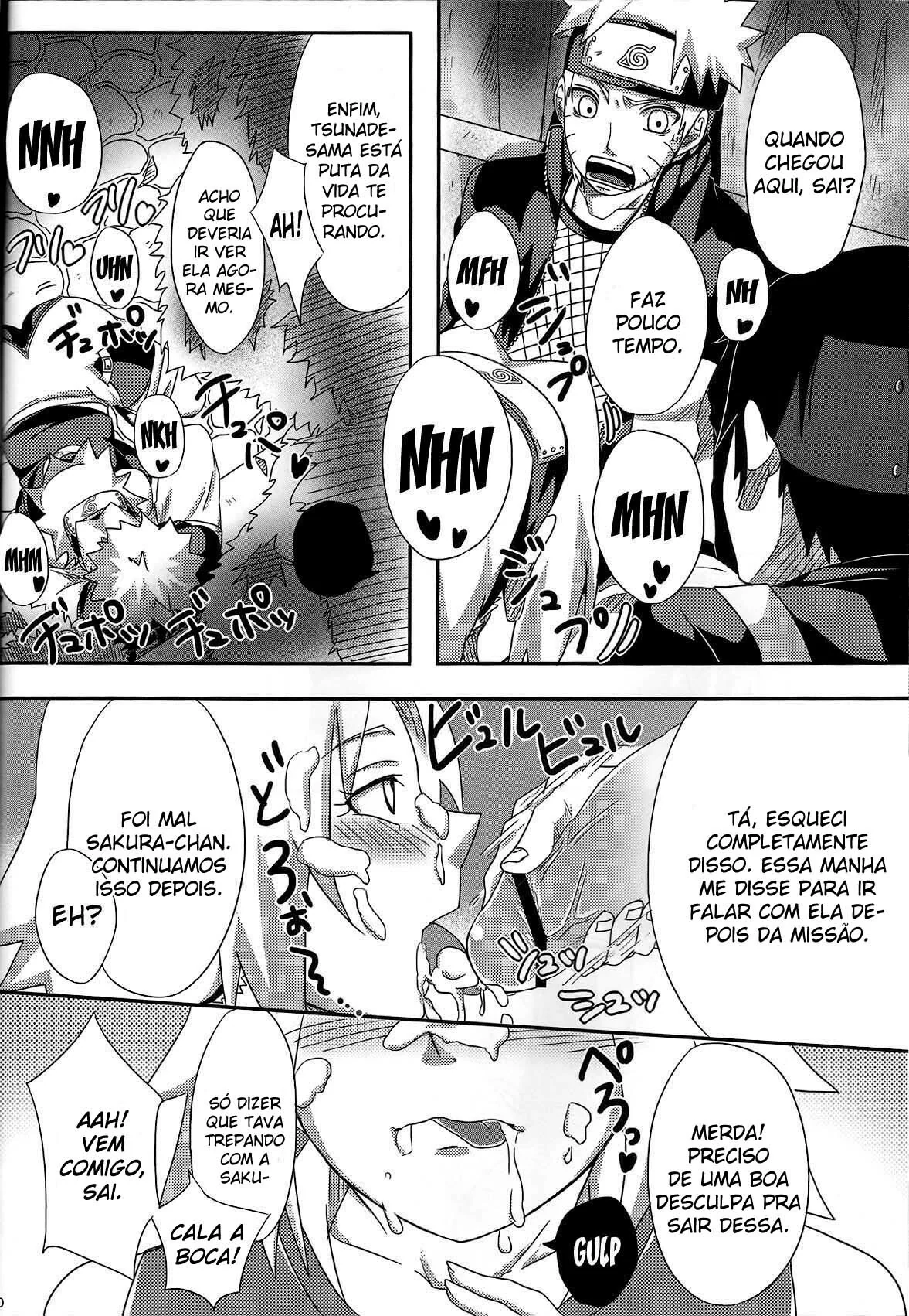 Sakura a Piranha de Sasuke: Putaria entre shinobis em hentai HQ Brasileiro