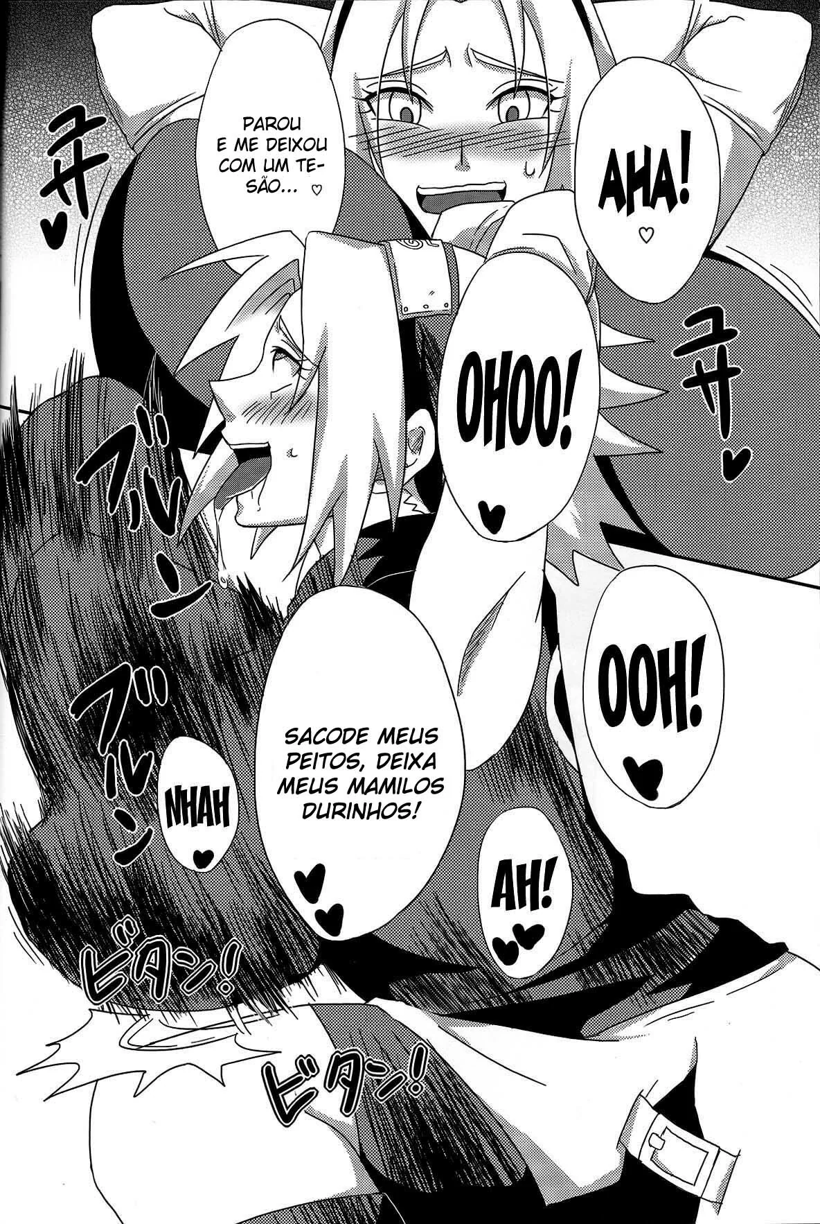 Sakura a Piranha de Sasuke: Putaria entre shinobis em hentai HQ Brasileiro
