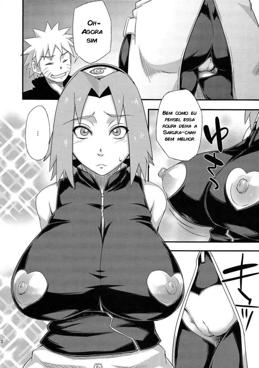 Sakura Peituda Fodida Por Ninja Safado em Hentai HQ Brasileiro
