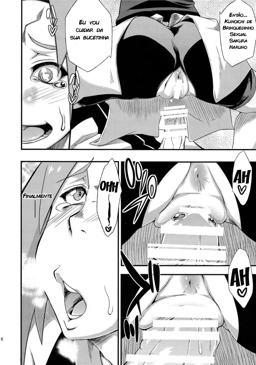 Sakura Peituda Fodida Por Ninja Safado em Hentai HQ Brasileiro