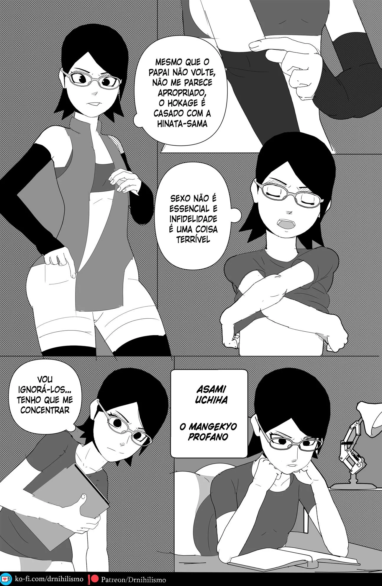 Sarada e o Mangekyo Sharingan: A Piranha do Clã Uchiha em Busca de Piroca" em HQ Brasileiro
