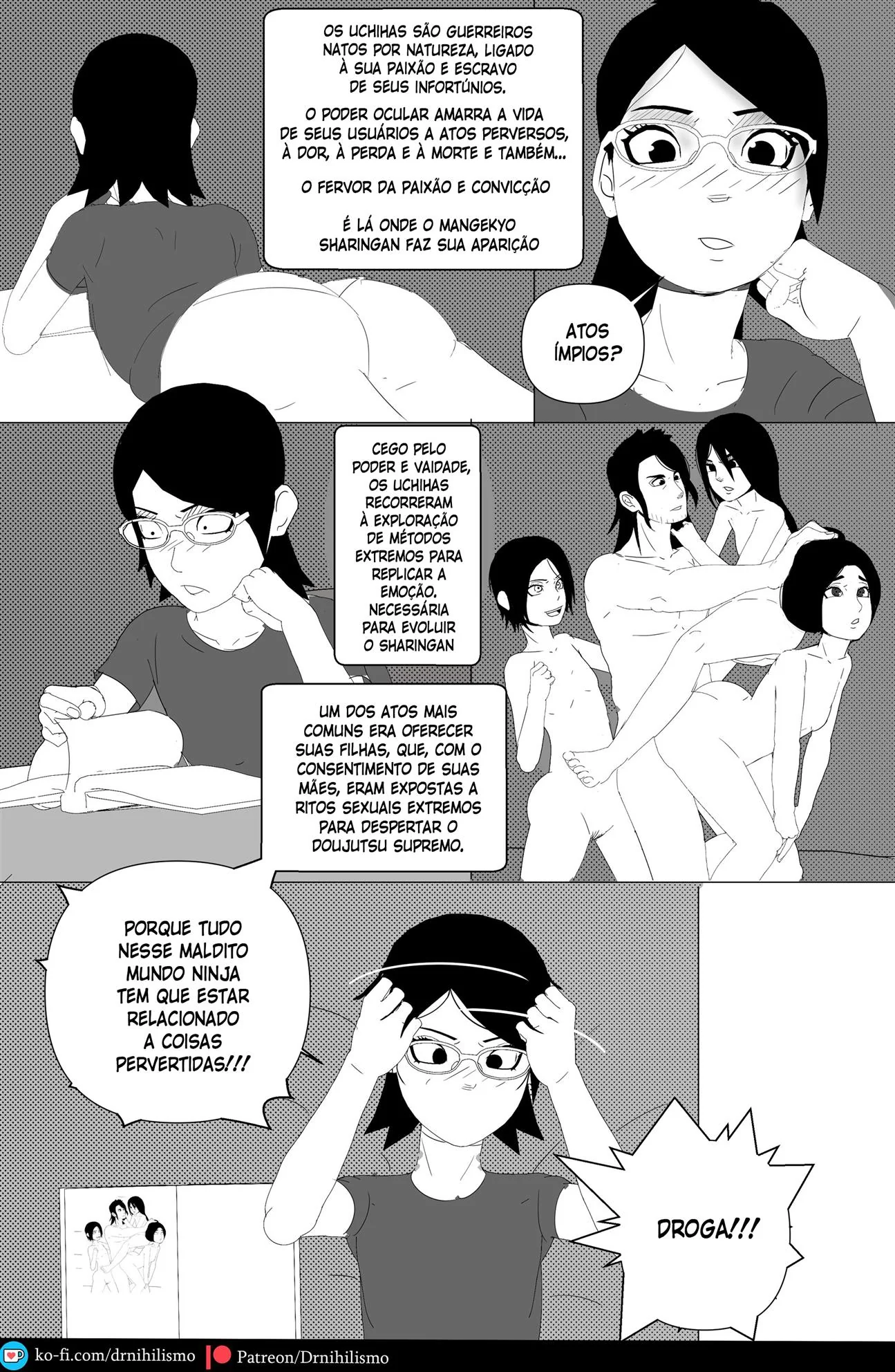 Sarada e o Mangekyo Sharingan: A Piranha do Clã Uchiha em Busca de Piroca" em HQ Brasileiro