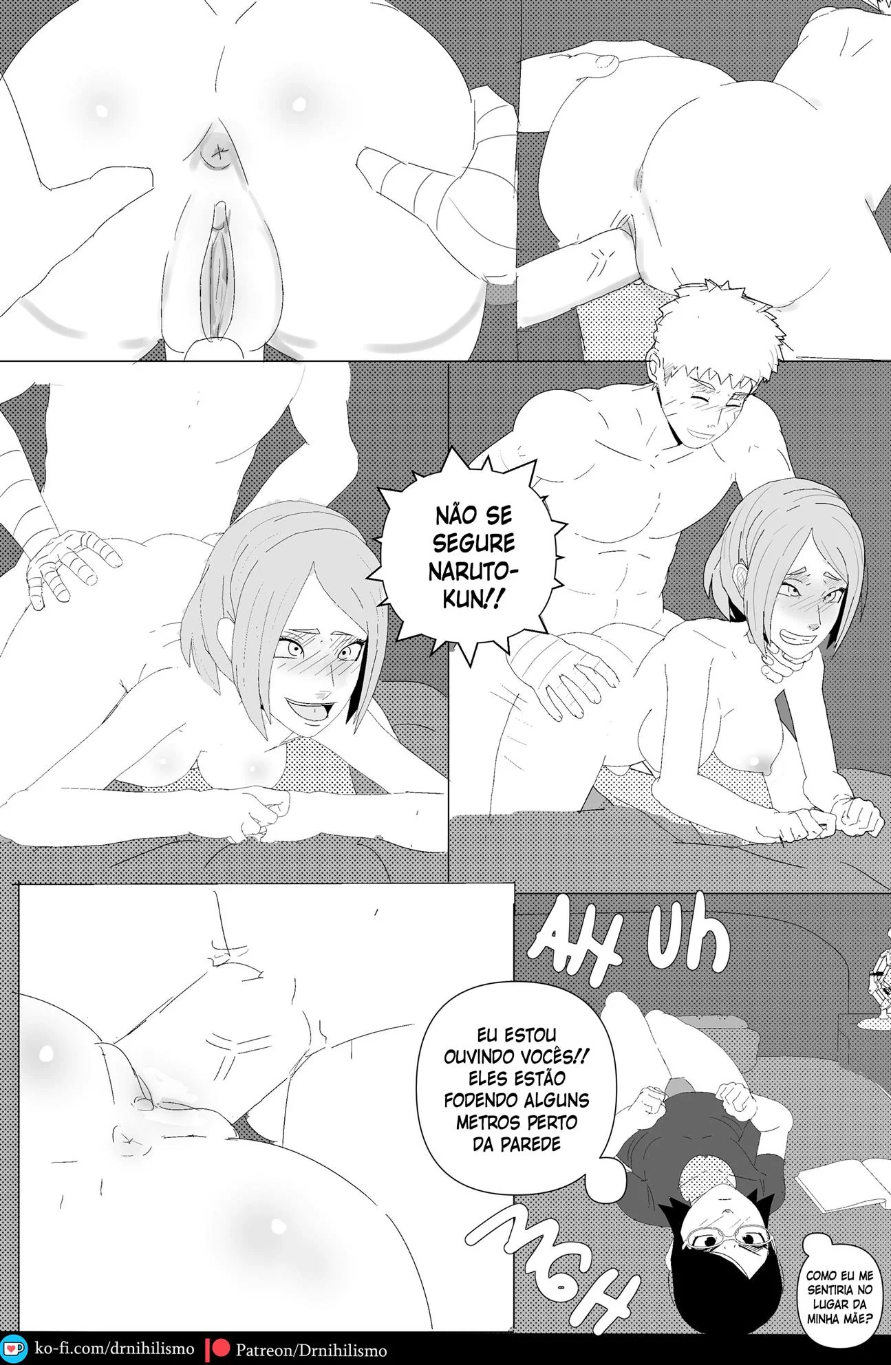 Sarada e o Mangekyo Sharingan: A Piranha do Clã Uchiha em Busca de Piroca" em HQ Brasileiro