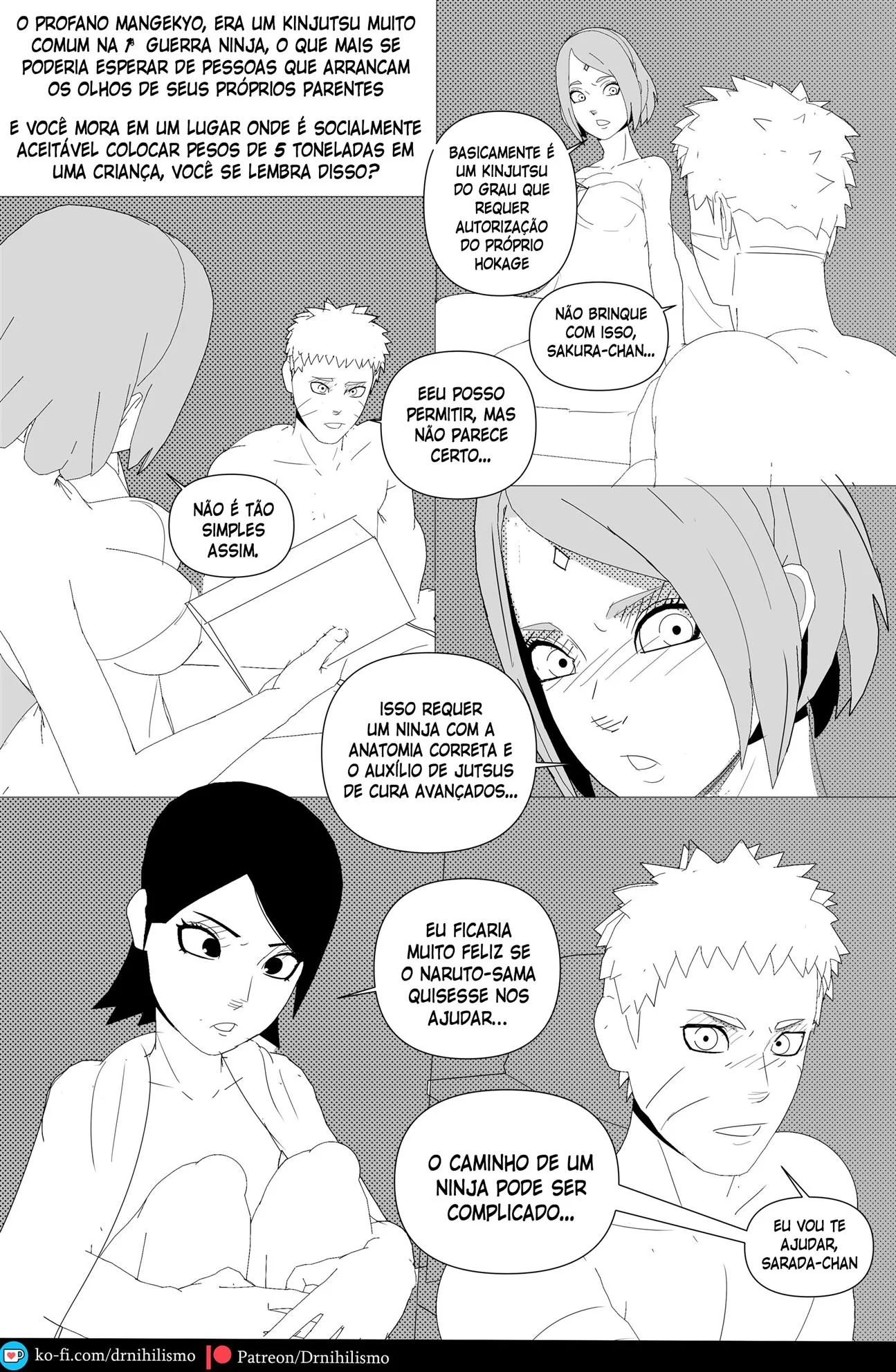 Sarada e o Mangekyo Sharingan: A Piranha do Clã Uchiha em Busca de Piroca" em HQ Brasileiro