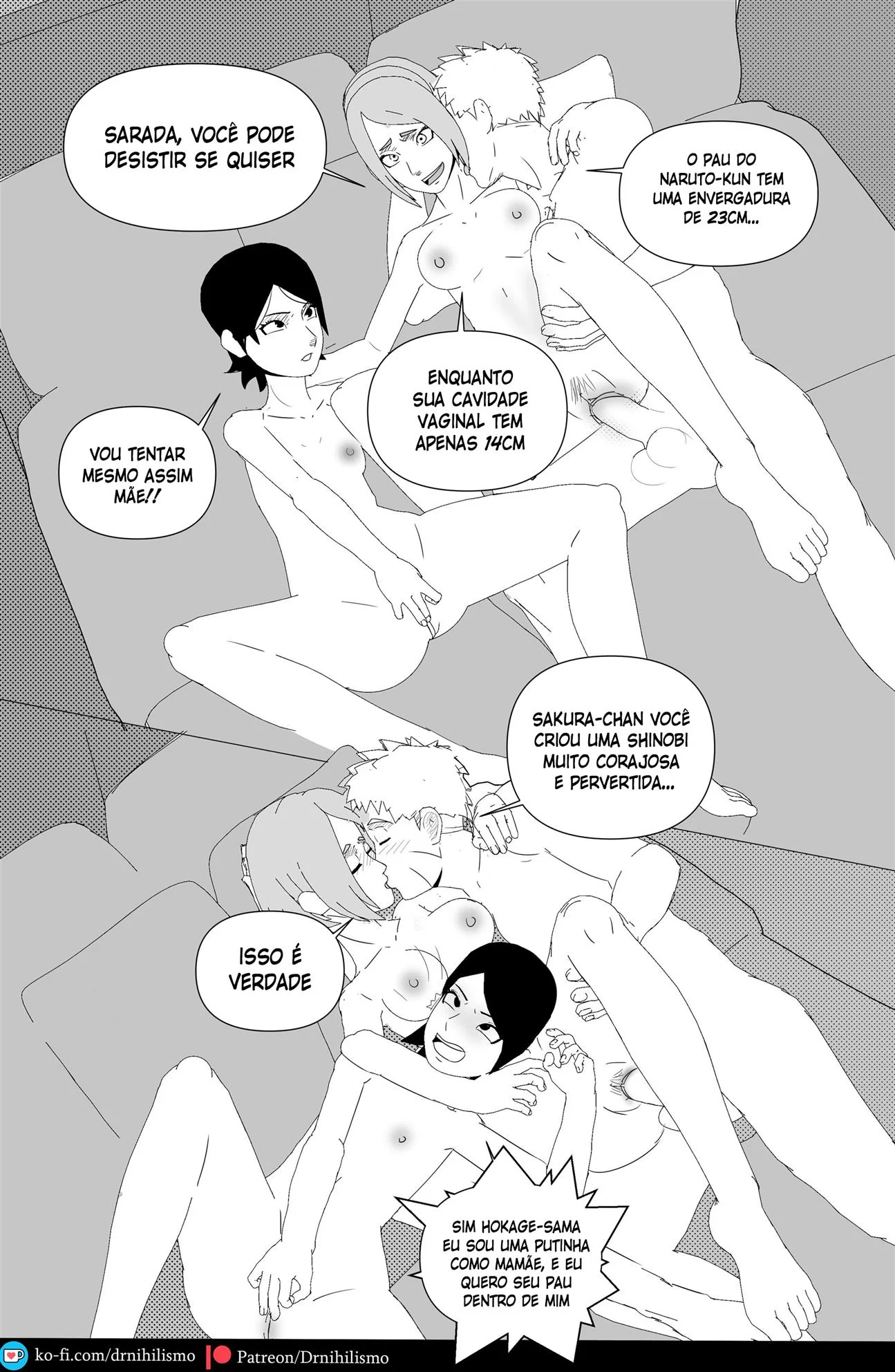 Sarada e o Mangekyo Sharingan: A Piranha do Clã Uchiha em Busca de Piroca" em HQ Brasileiro