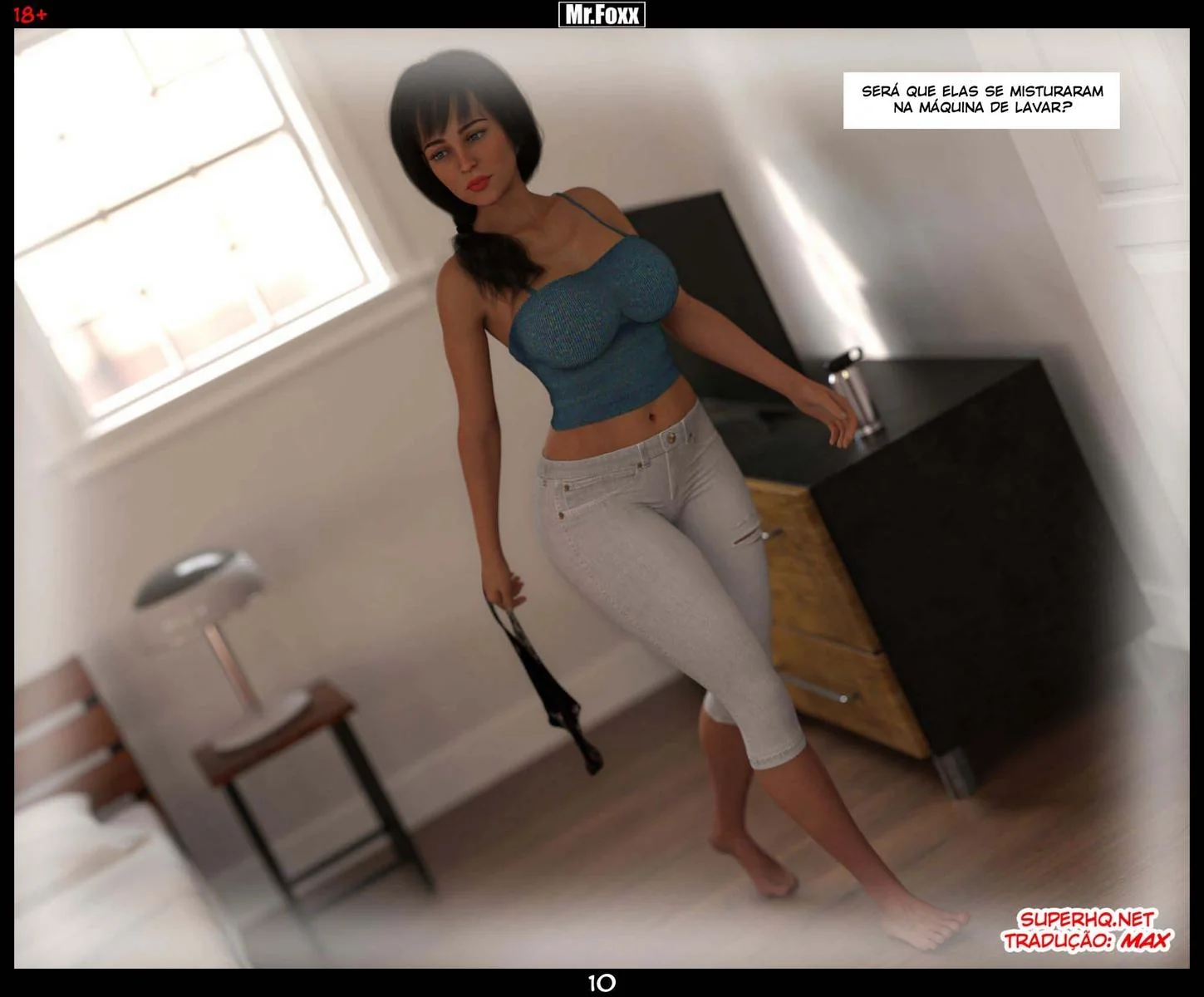 Starlette descobre segredo do filho e se entrega à piroca dele em HQ Brasileiro