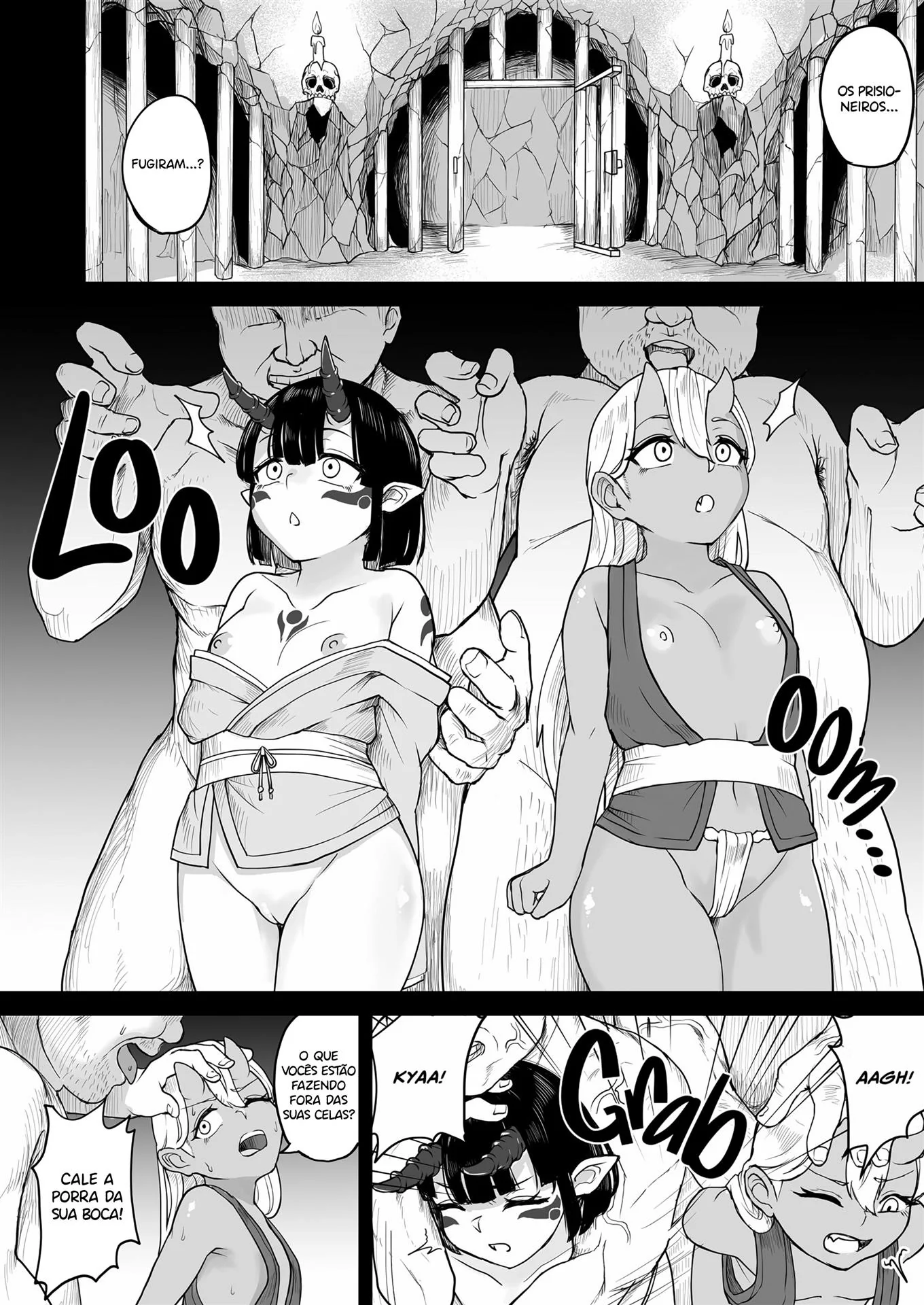 Succubus da Prisão Onigashima: Ladrões Soltos Querem Comer o Cu das Piranhas" em HQ Brasileiro