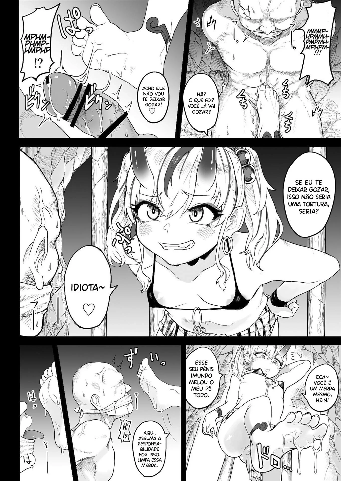 Succubus da Prisão Onigashima: Ladrões Soltos Querem Comer o Cu das Piranhas" em HQ Brasileiro