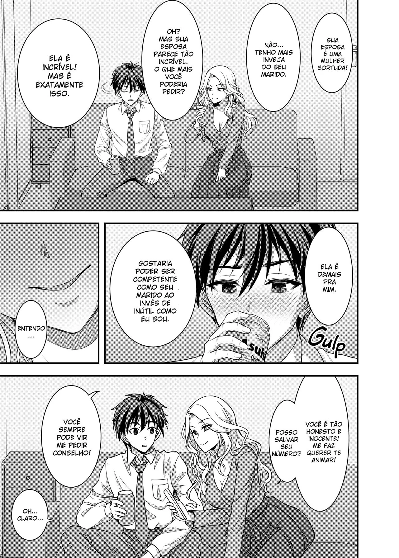 Takumi se entrega à piranha experiente Haruka em hentai de HQ brasileiro!