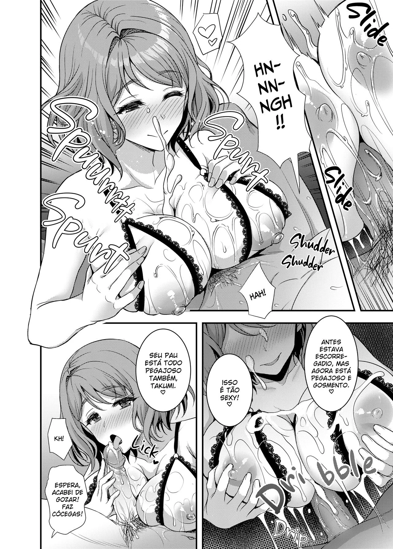 Takumi se entrega à piranha experiente Haruka em hentai de HQ brasileiro!