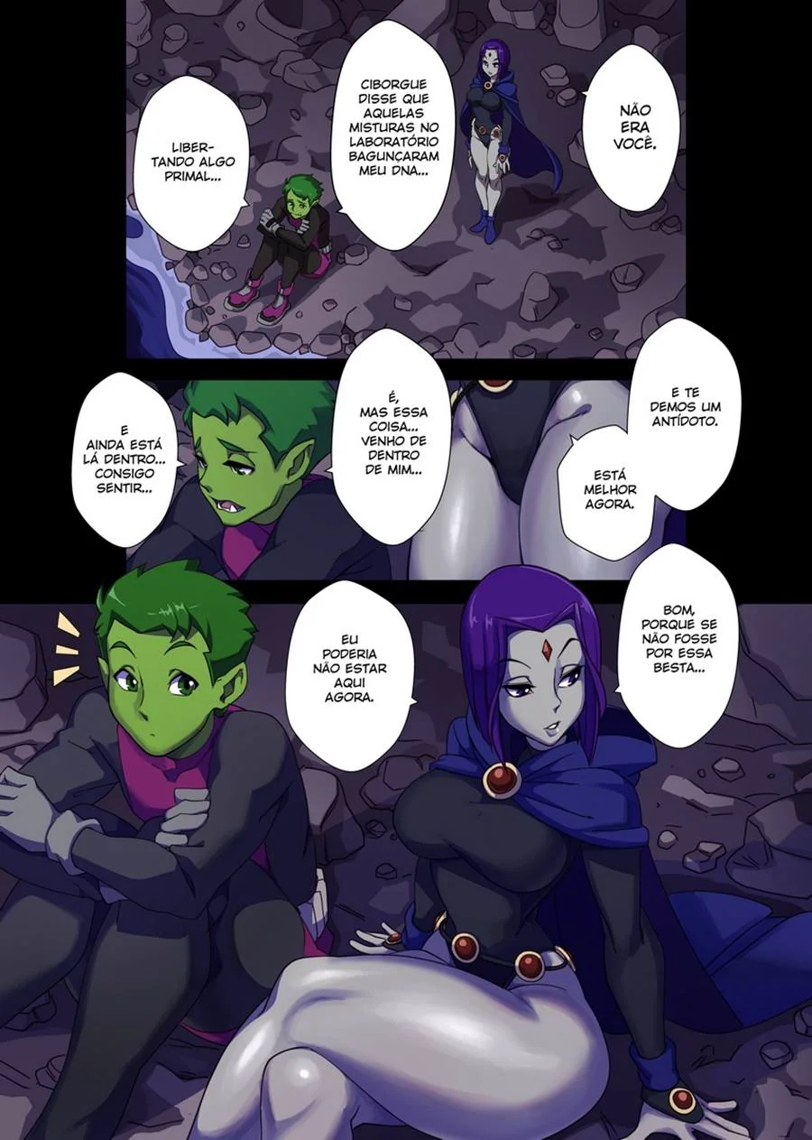 Teen Titans HQ: Mutano Enraba Ravena em um Hentai Cheio de Sacanagem - Em HQ Brasileiro