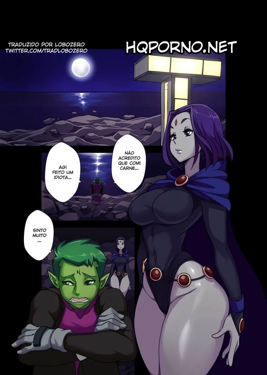 Teen Titans HQ: Mutano Enraba Ravena em um Hentai Cheio de Sacanagem - Em HQ Brasileiro
