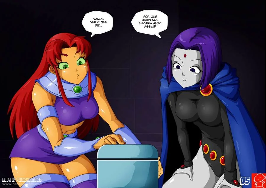 Teen Titans: O Cristal Mágico - Estelar e Ravena em uma aventura de puro prazer em Hentai HQ