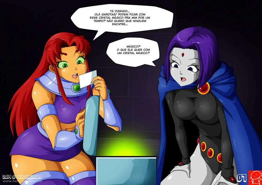 Teen Titans: O Cristal Mágico - Estelar e Ravena em uma aventura de puro prazer em Hentai HQ