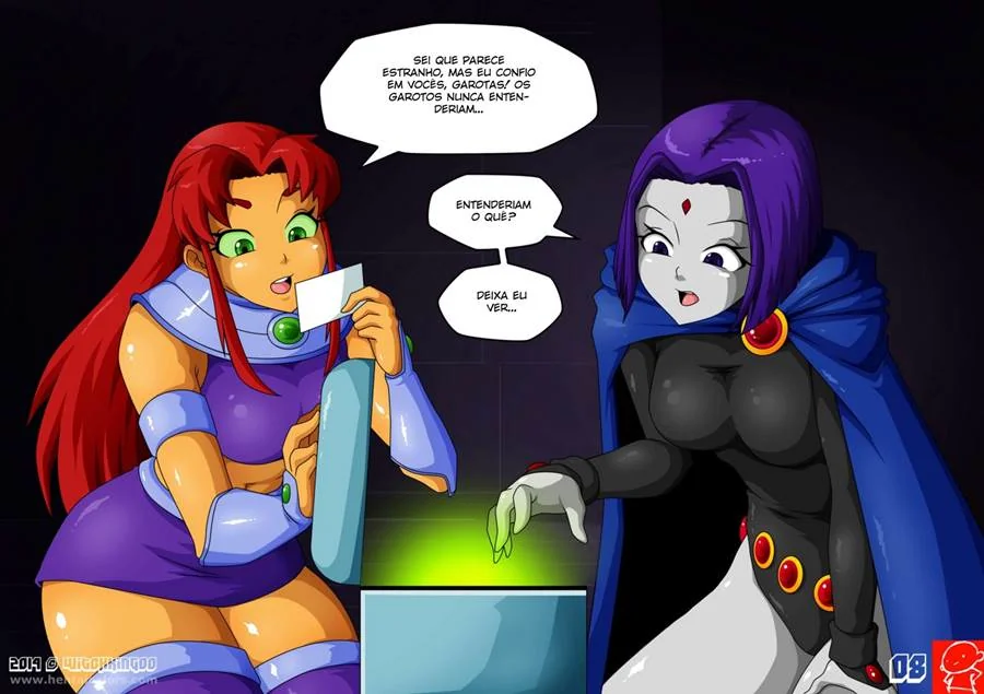 Teen Titans: O Cristal Mágico - Estelar e Ravena em uma aventura de puro prazer em Hentai HQ