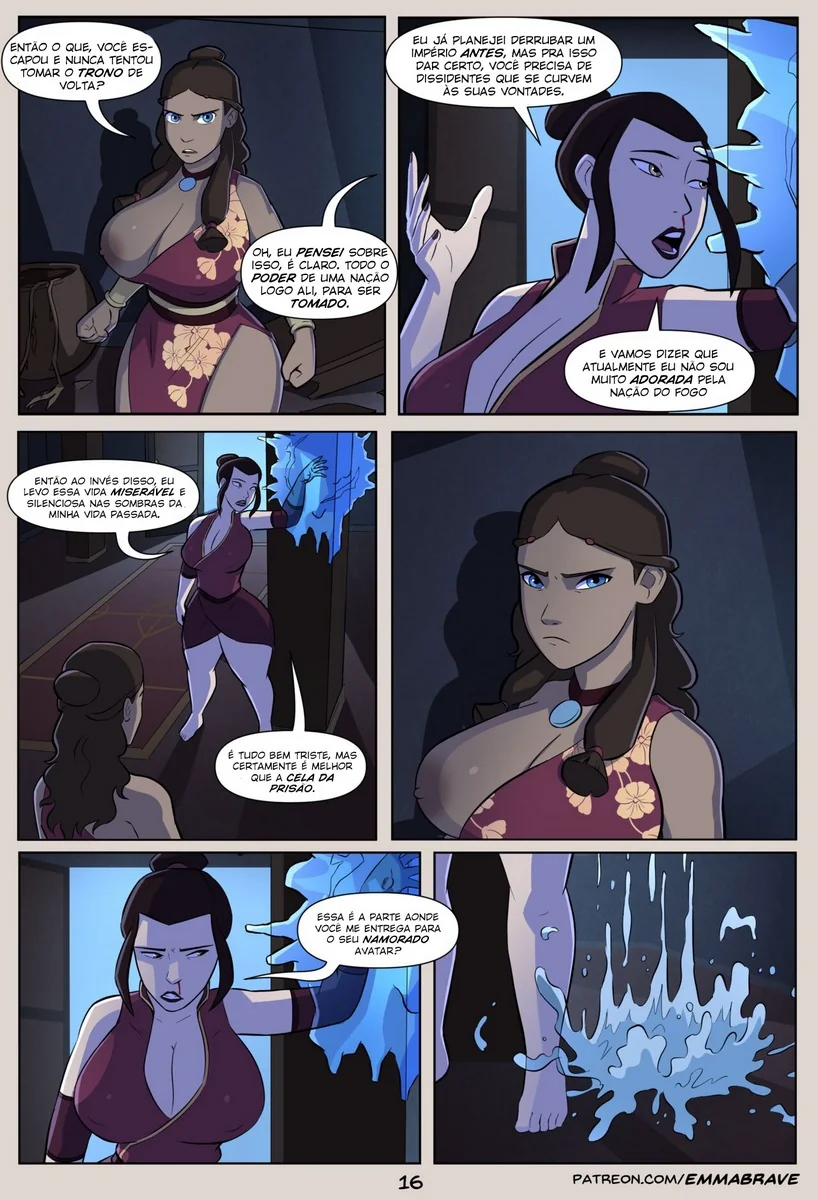 Toph Provoca Aang em Sessão de Meditação - Hentai HQ Brasileiro