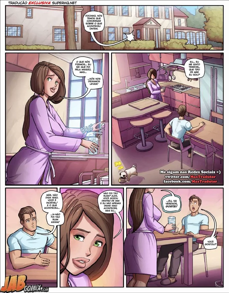 Transando com a Mamãe no Café da Manhã - Hentai HQ Brasileiro