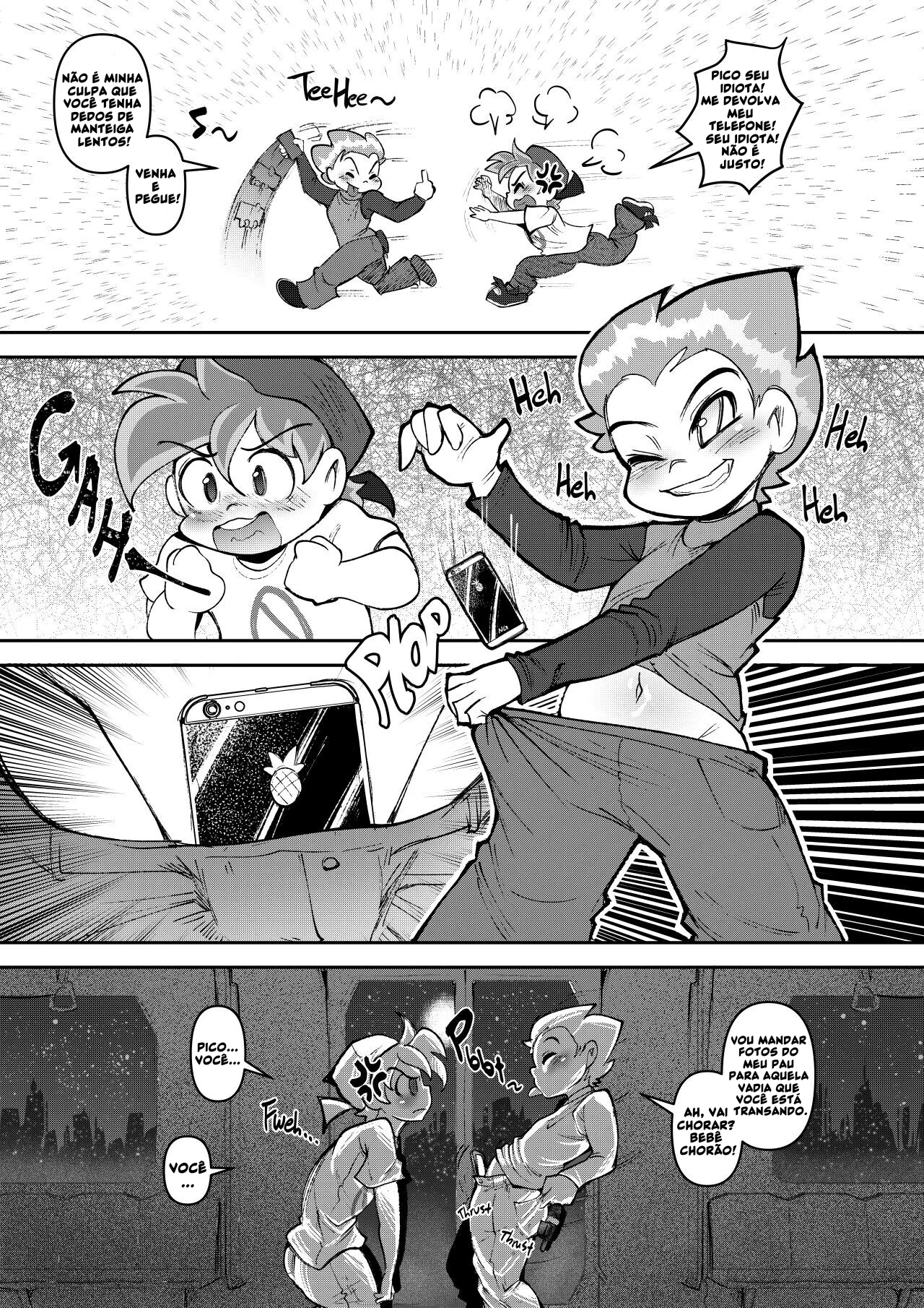 Trem do Prazer: Piranha dá a Buceta e Chupa Rola em Hentai HQ Brasileiro