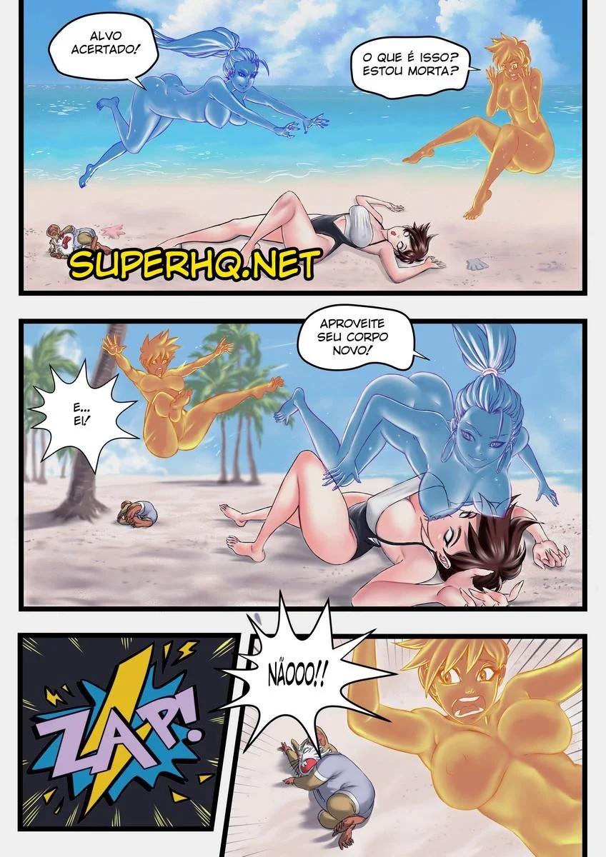 Troca de Corpos na Overwatch: Hammond metendo a piroca na Tracer e na WidowMaker em HQ Brasileiro!