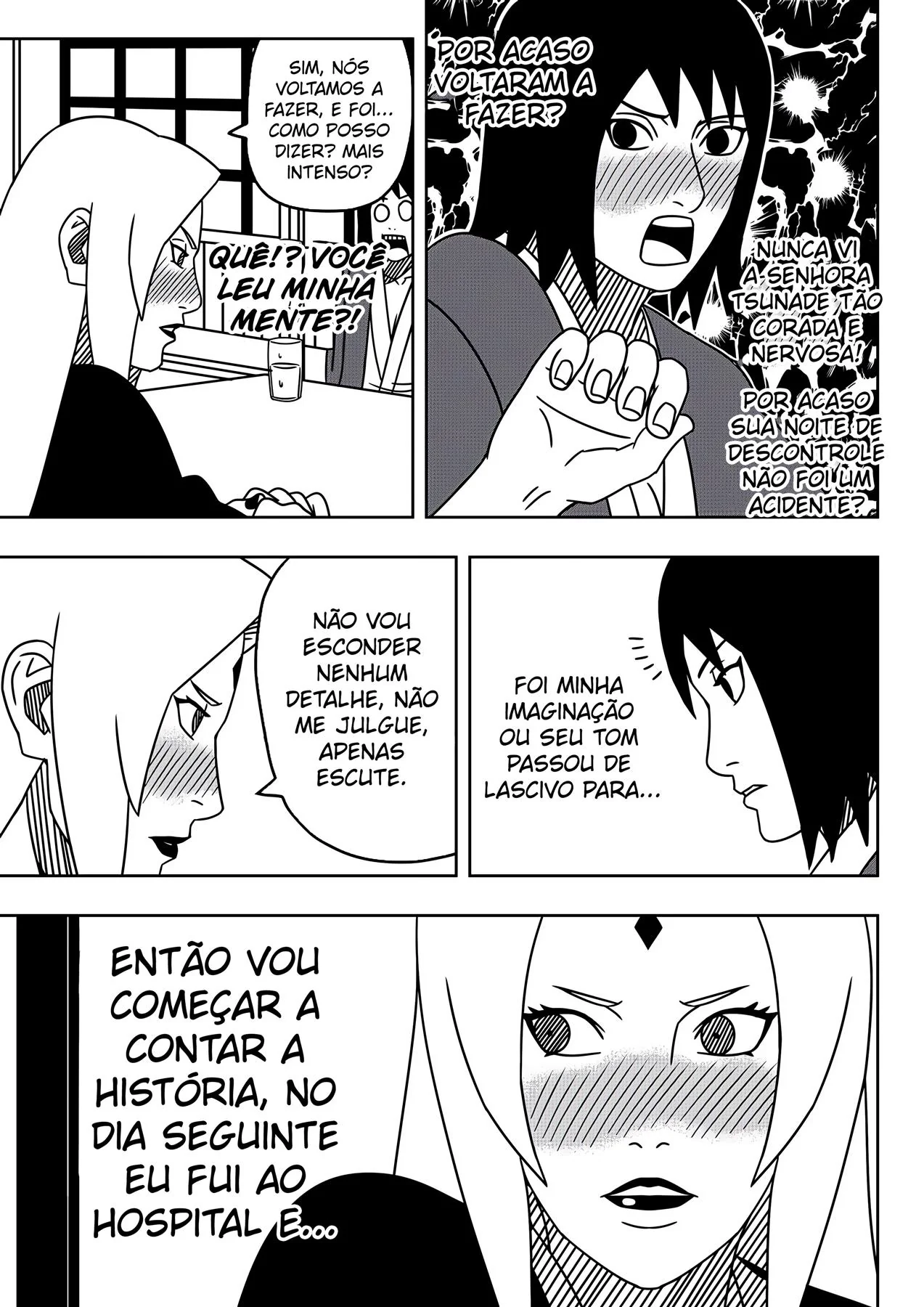 Tsunade Piranha Mostra sua Buceta para Shizune Enquanto Samui Quer Uma Piroca do Uzumaki - Hentai HQ Brasileiro