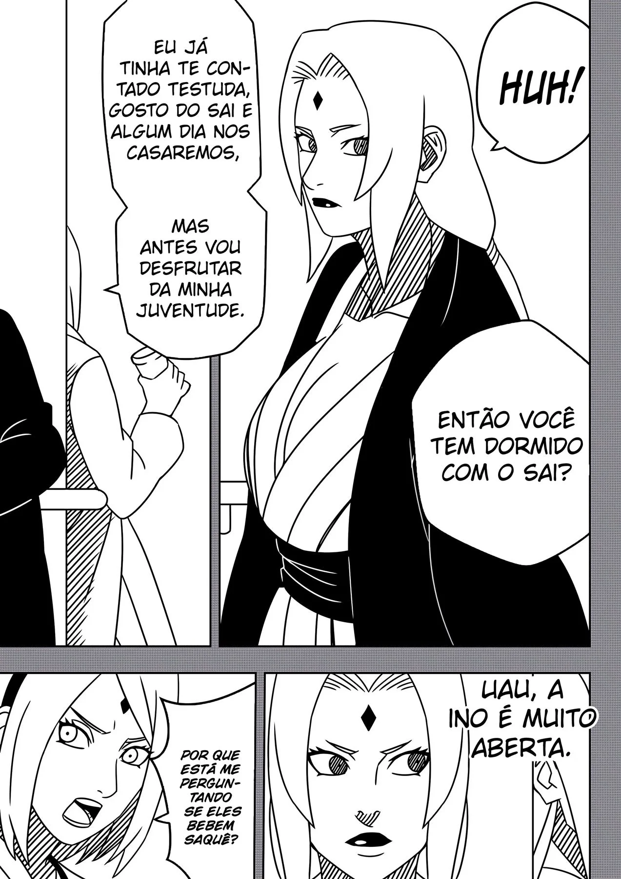 Tsunade Piranha Mostra sua Buceta para Shizune Enquanto Samui Quer Uma Piroca do Uzumaki - Hentai HQ Brasileiro
