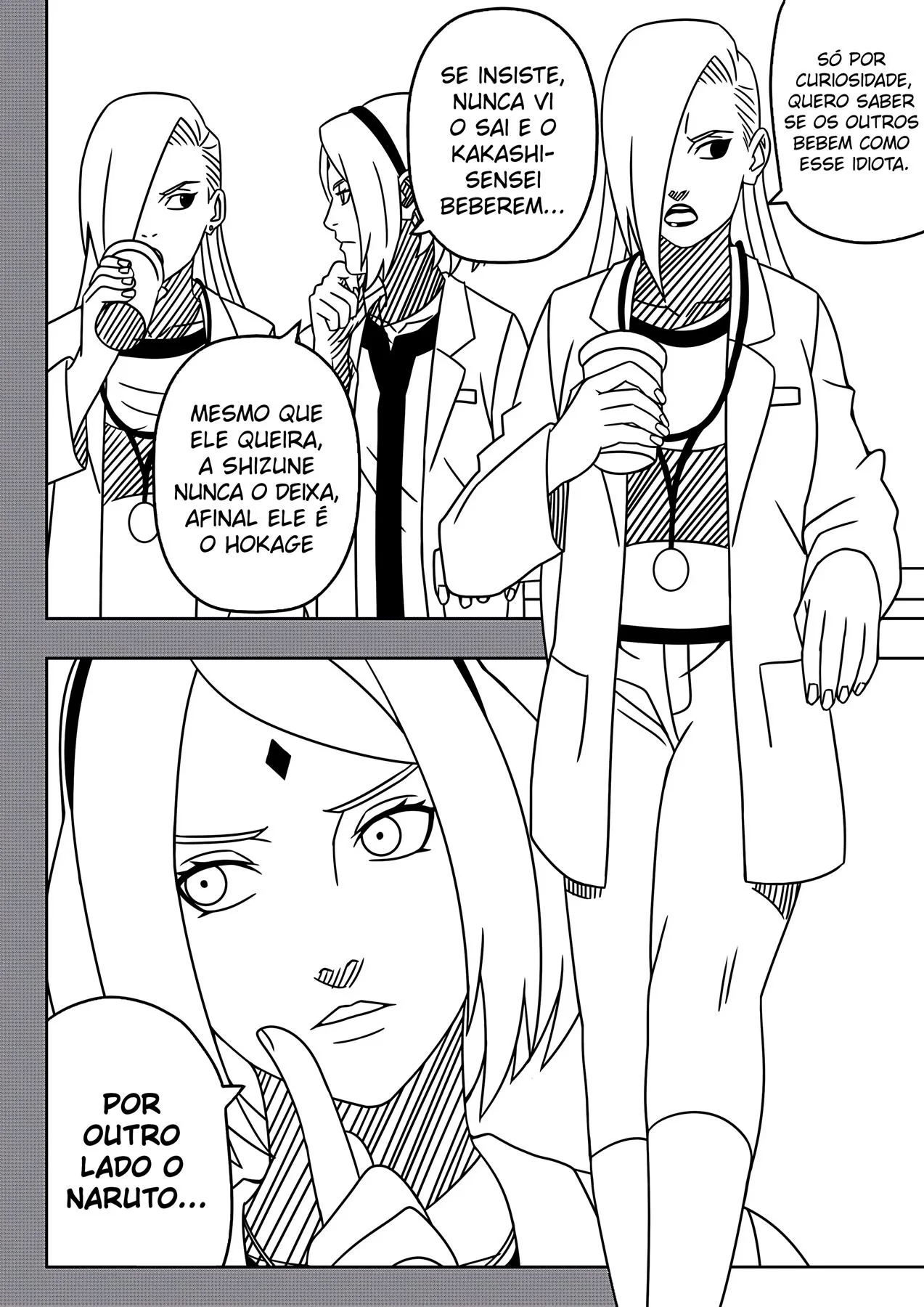 Tsunade Piranha Mostra sua Buceta para Shizune Enquanto Samui Quer Uma Piroca do Uzumaki - Hentai HQ Brasileiro