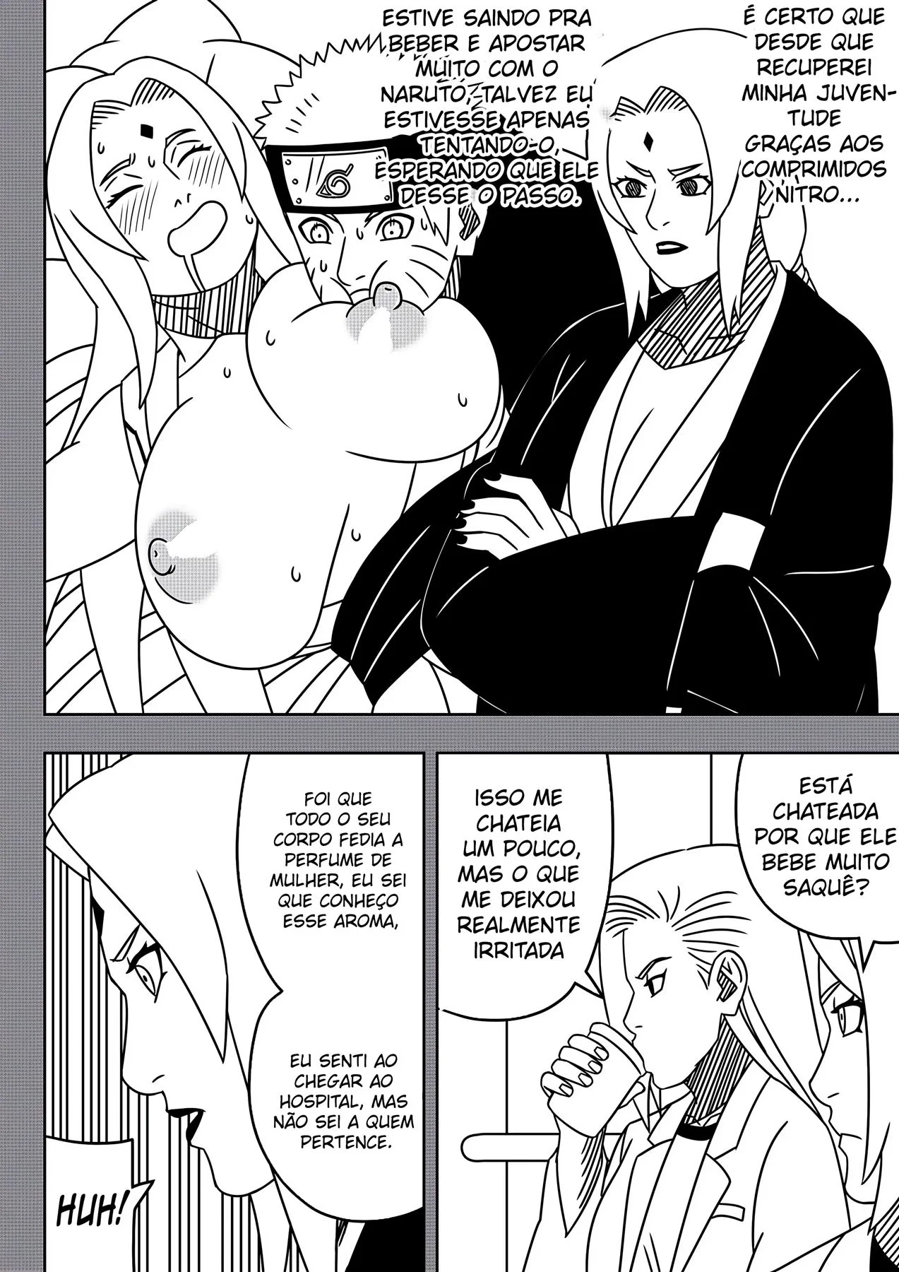 Tsunade Piranha Mostra sua Buceta para Shizune Enquanto Samui Quer Uma Piroca do Uzumaki - Hentai HQ Brasileiro