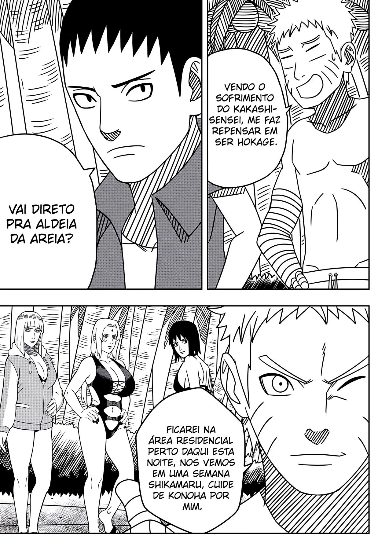 Tsunade Piranha Mostra sua Buceta para Shizune Enquanto Samui Quer Uma Piroca do Uzumaki - Hentai HQ Brasileiro