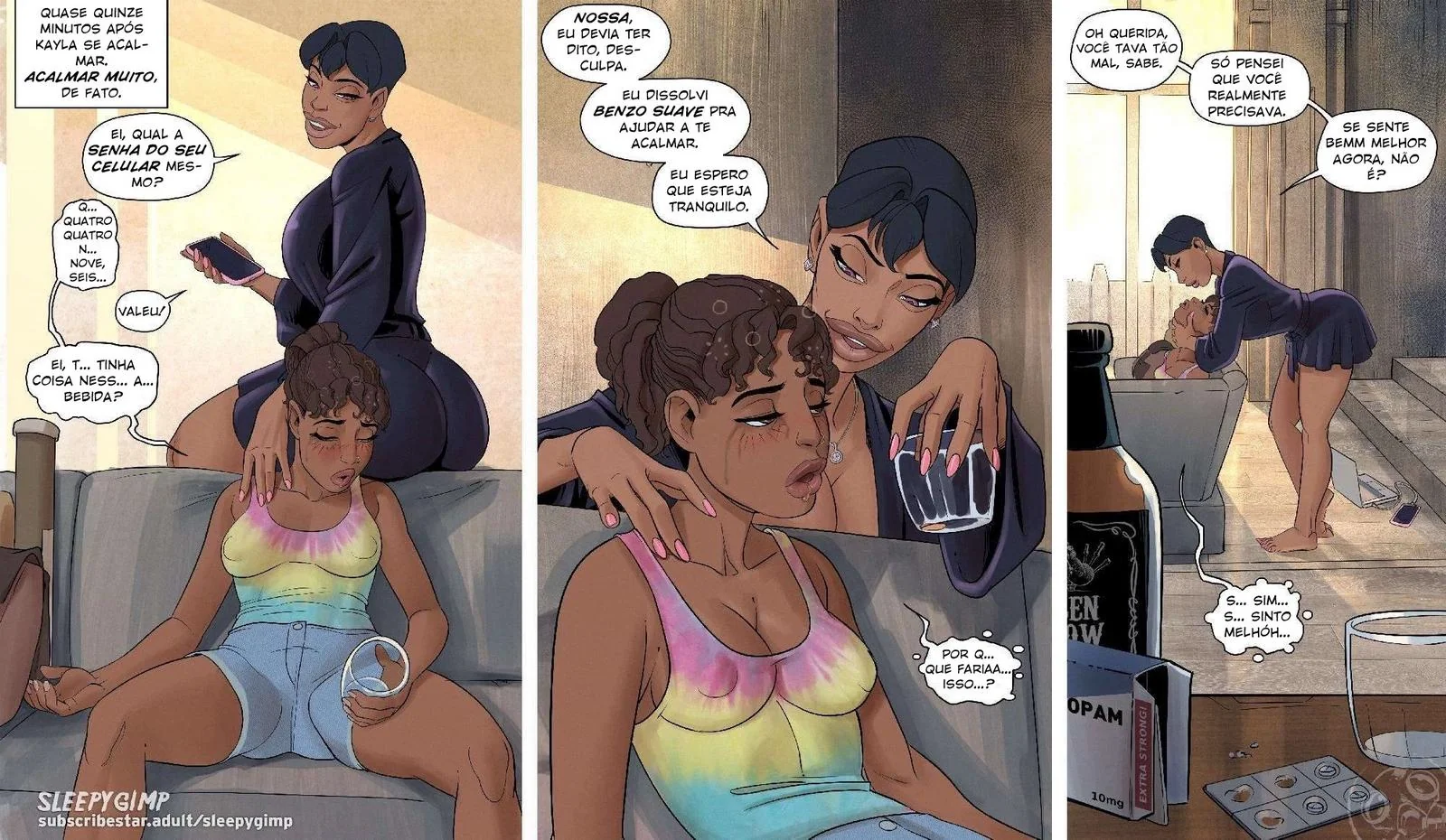 Violet e Kayla: A Fantasia Lésbica em Uma HQ Femdom Cheia de Desejos Proibidos" em Quadrinhos Eróticos de Hentai HQ