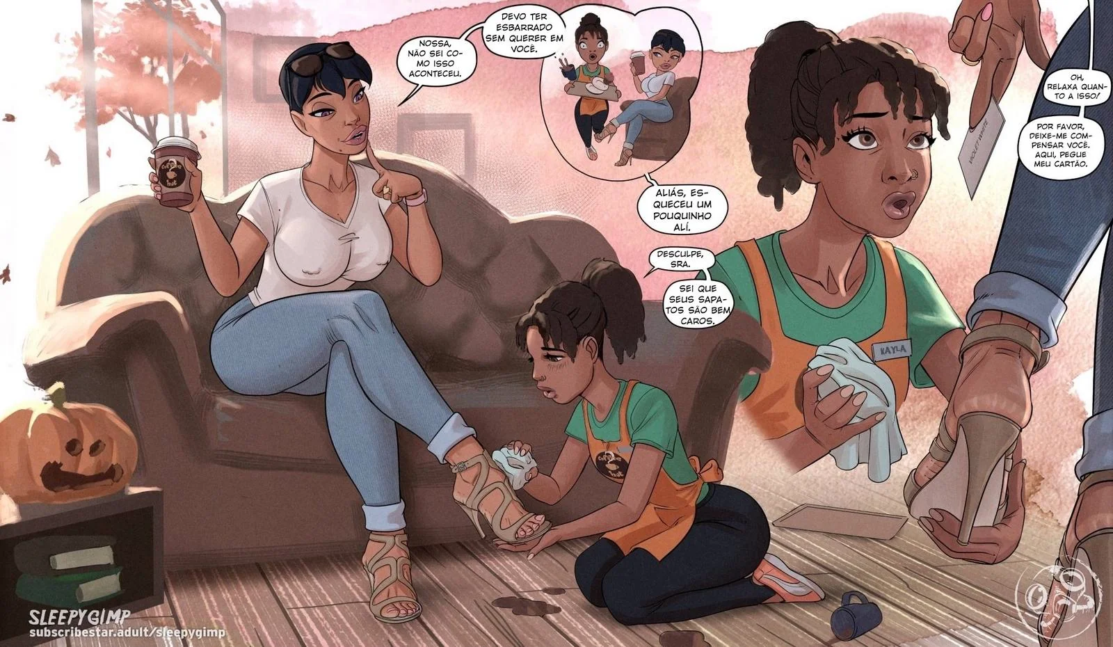 Violet e Kayla: A Fantasia Lésbica em Uma HQ Femdom Cheia de Desejos Proibidos" em Quadrinhos Eróticos de Hentai HQ