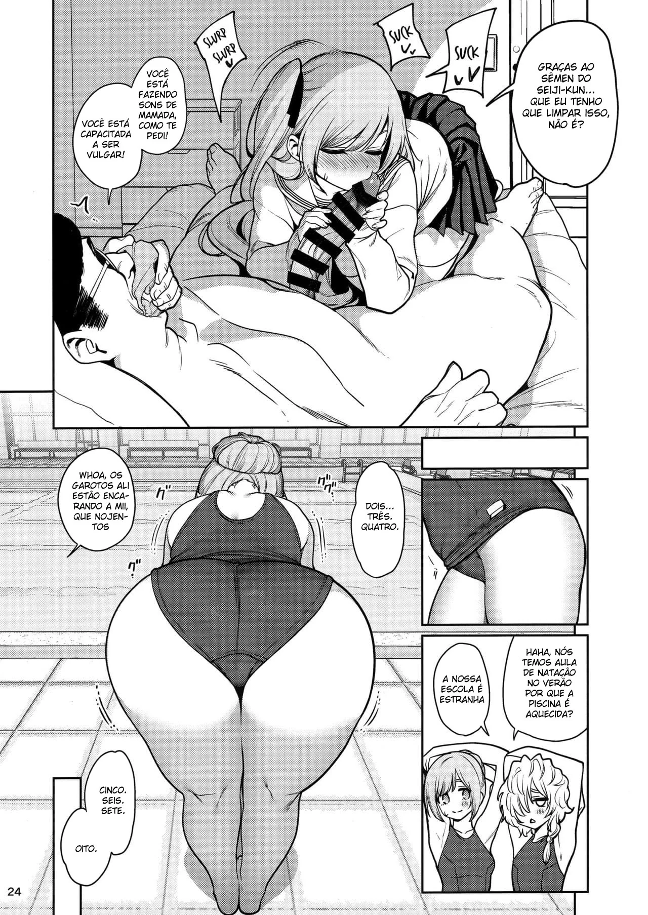 Zelador Hipnotizador se Diverte com Alunas Piranhas em Escola - HQ Brasileiro